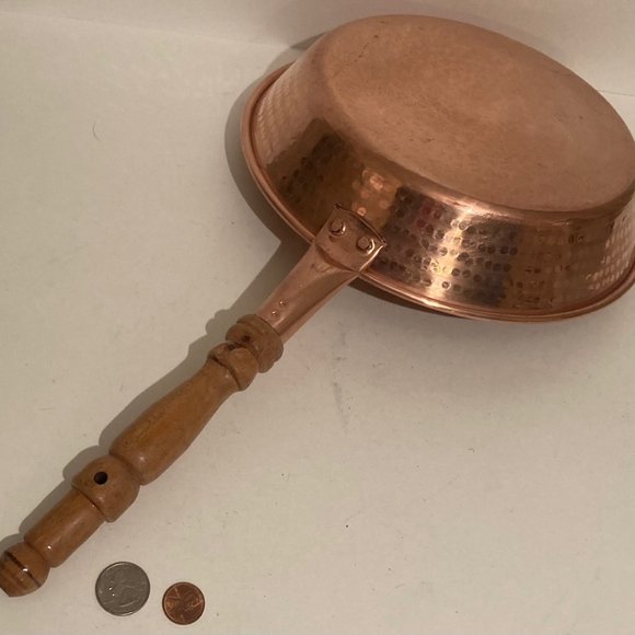 Vintage Metal Copper and Wooden Handle Cooking Fry - Picture 5 of 5